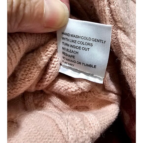 Honest Edit Pink Cable Knit Patterned Pullover Sweater XL - Picture 6 of 9